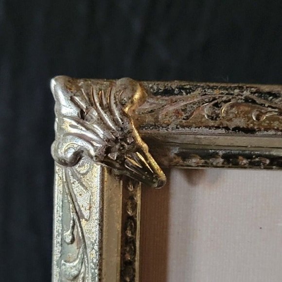 Vintage Metal Picture Frame with Antique Photo of Couple - Mollie and Elmer Reed - Picture 5 of 7